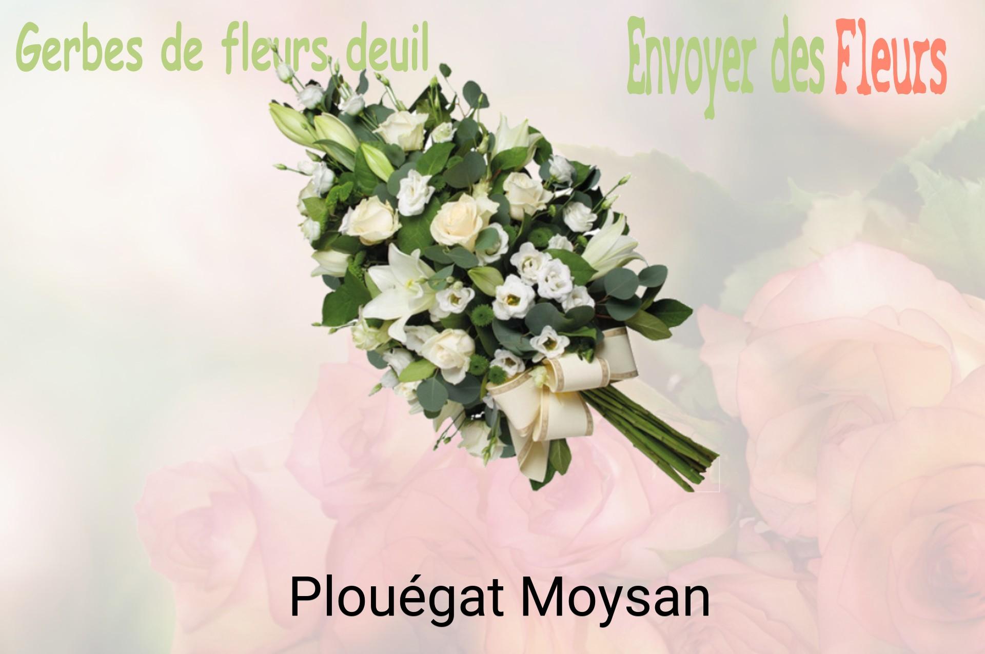 Gerbe de fleurs de deuil livrée à Plouégat-Moysan